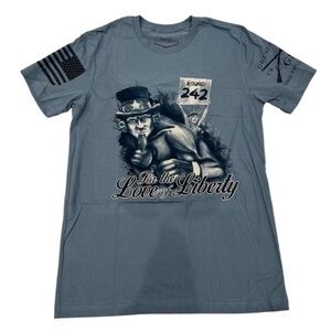 Grunt Style For the Love of Liberty  Blue Graphic T-Shirt Medium NEW